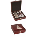 Flask Game Set in Rosewood Presentation Box